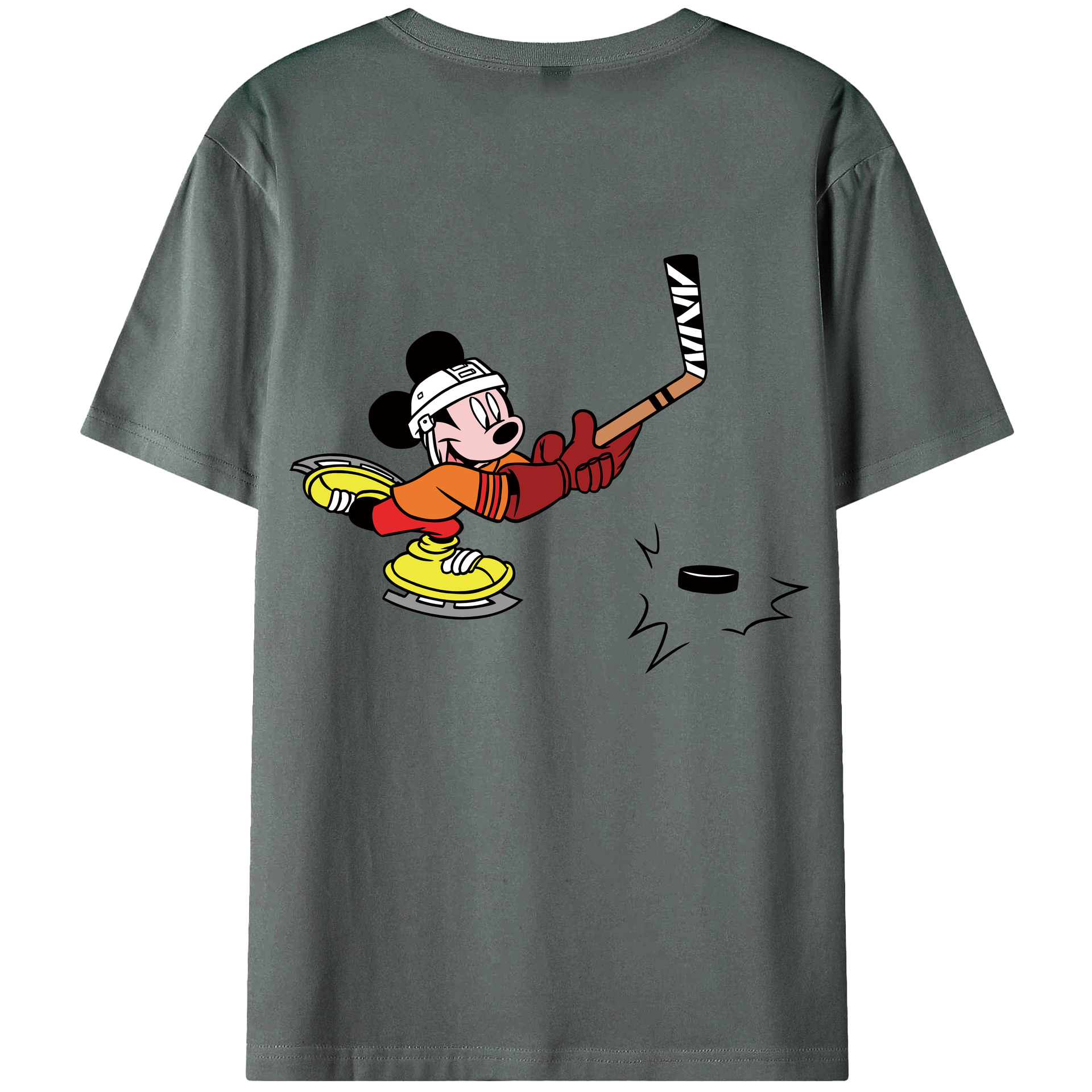 （画像用） ミッキーマウス Mickey Mouse 綿100％半袖Tシャツ（背面プリント）